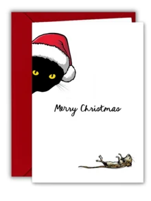 1pc Christmas Greeting Card With Envelope, Fun Christmas Card - Suitable As Christmas Gift For Friends, Family Or Colleagues