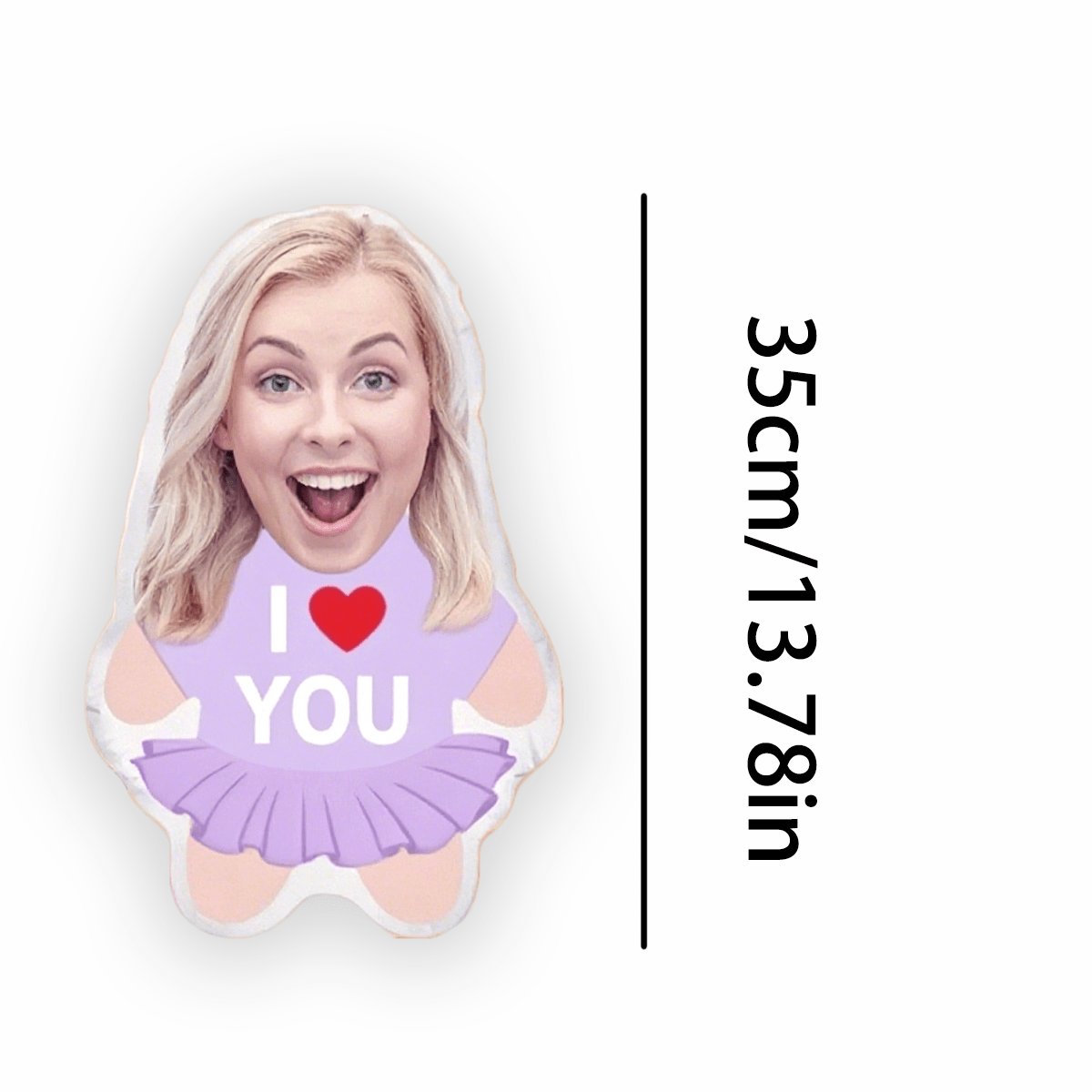 [Customizable] Best Girlfriend Mini Plush Throw Pillow, With Personalized Photo, Modern Style Love Theme Cushion, Zipper Polyester Cover And Cotton Filling, Multifunctional Decorative Pillow - Style 4 - View 22