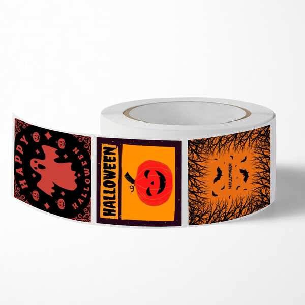 500pcs Exquisite Halloween Wallpaper Roll Stickers With 8 Patterns,Will Not Leave Adhesive Residue For Decorating Laptops,Gifi