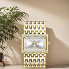 1pc New Luxury Diamond-Encrusted Women's Wrist Watch, Elegant Square Dial, Quartz Movement, Suitable For Daily, Casual, Holiday, Party Occasions, Gift - Multicolor - View 11