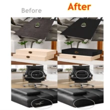 1pc Artificial Leather Repair Patch - Self-Adhesive Faux Leather Fabric Patch, Suitable For Sofa And Chair, Quick Repair Of Holes And Tears, Brown, Easy To Stick, Can Be Used For Car Seat Repair, Furniture Repair, Fashion Design, Easy To Apply - Black - View 6