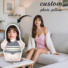 可定制迷你娃娃抱枕 - 个性化女友主题抱枕，适合情人节、圣诞节、万圣节等节日 - 送给情侣、青少年及14岁及以上成年人的独特礼物 - 上傳圖片客製化抱枕 - 查看 7