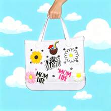 1pc Baseball Theme Boge Bag Accessories, Sports Accessory Compatible With Bogg Bags,Tote Decoration, Handbag & Beach Tote Insert, Sporty Stylish Accent Rubber Beach Bag Holiday Essentials Beach Bag Summer Travel Essentials Holiday Essentials - Bag Charms - View 4