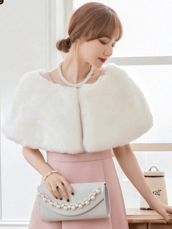 1pc Women's Elegant Evening Shawl, Suitable For Parties, Weddings, Graduations, Special Occasions, Autumn/Winter For Dress