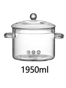 1 pezzo Questo barattolo di vetro è altamente pratico: può essere posizionato direttamente nel forno a microonde per il riscaldamento, utilizzato come contenitore per conservare gli ingredienti in frigorifero e anche per la cottura a fiamma libera su un piano cottura a induzione. Il suo materiale trasparente è un vantaggio importante - durante la cottura, è possibile vedere chiaramente il contenuto.