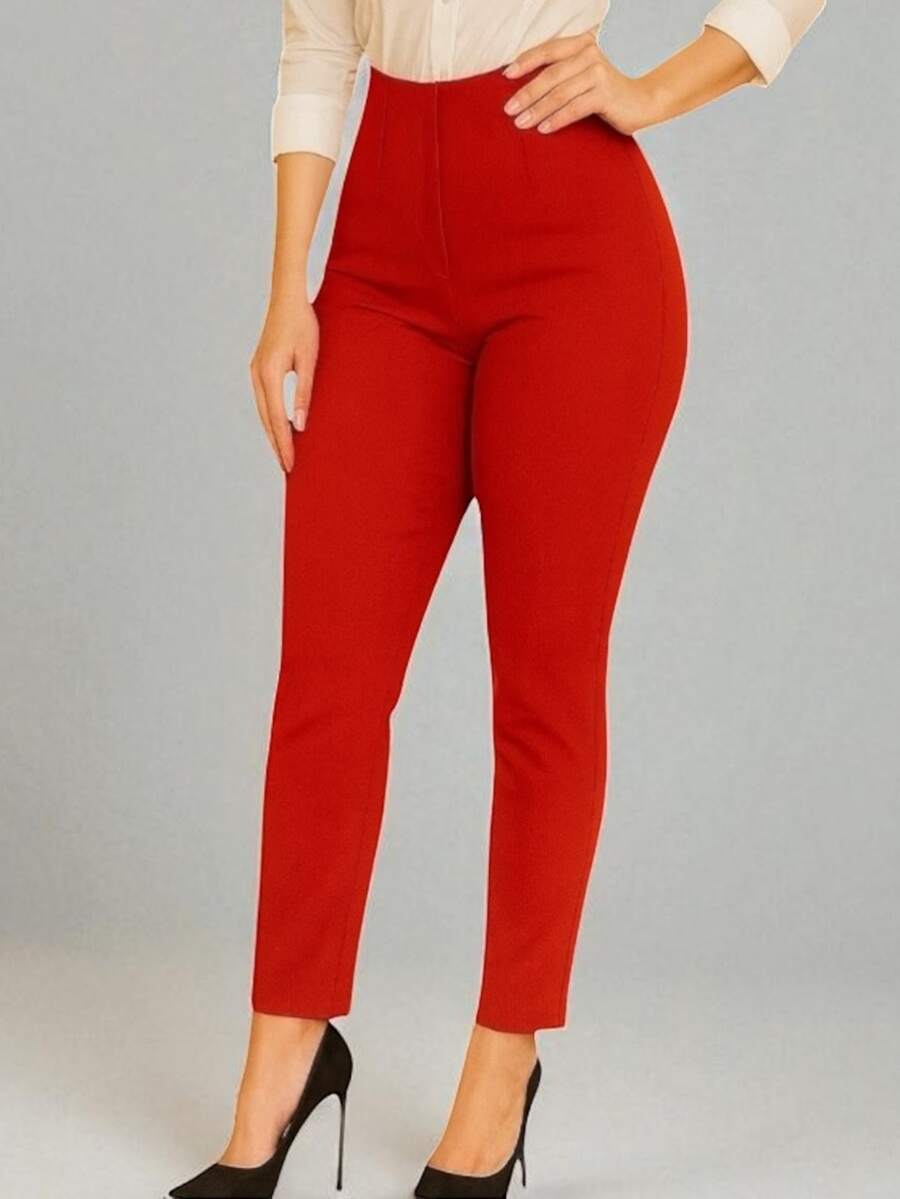 Women Pants - Red - View 1