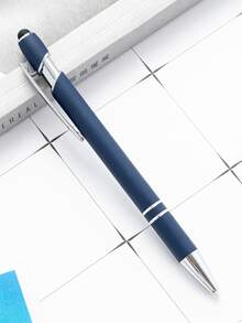 50pcs Customized Text/Logo Luxury Aluminum Barrel Retractable Stylus Striped Ballpoint Pen, Engraved Inspirational Text, Personalized Wedding/Employee/Teacher/Student/Coworker/Halloween Gift,Office Decor,Diy ,Bulk Customization - 多色/圈筆 - 查看 37