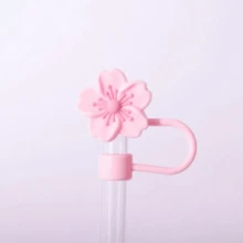 4pcs/8pcs Floral Decorative, Dust-Proof Drinking Straws Covers, Silicone Caps For Water Bottles, Reusable Straw Covers For Gifts, Parties, Home & Party Decor, Back To School Supplies