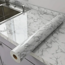 1pc White Marble Patterned Kitchen Oil-Proof Sticker, High Temperature Resistant, Waterproof, Moisture-Proof, Anti-Mildew, Self-Adhesive Wallpaper For Stove, Tile Wall, Cabinet, Tabletop Renovation, Marble-Like Film, Stickers, Wall Decal Room Decor Home Decor Living Room Decor House Decor Wall Paper Wallpapers Kitchen Decor Wall Art Kitchen Accessories Kitchen Items Wall Decor Wall Stickers Wall Sticker Wallpaper Stickers Wall Bedroom Decor