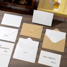 10/20/50 Piezas Sobres de Papel Blanco/Kraft Reforzados 16*11cm + Tarjetas de Felicitación Plegables + Pegatinas de Sellado (Estilos Aleatorios), Adecuado para Cartas de Agradecimiento, Gratitud, Invitaciones de Boda, Invitaciones Comerciales Occidentales, Bolsas de Regalo Postales, Regalos del Día de San Valentín, Regalos de Cumpleaños, Regalos de Fiesta de Vacaciones, Sobres de Decoración de Fiestas, Cartas de Agradecimiento, Sobres de Cartas Manuscritas, Día de Navidad