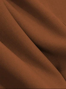 Plus Size Women's Solid Color Loose Straight Trousers With Pockets Versatile Style Business Suit Pantaloons - Coklat - View 3