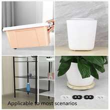 4pcs Adhesive Universal Caster Wheels For Shelves, Trash Bins & Under-Bed Storage Boxes, Furniture Wheels And Casters, Shelf Mobility, Furniture Mobility, Compact Casters, Spacesaving Design, Wheels, Sturdy Construction, Multisurface Wheels, Small Space Living, Diy Enthusiasts ﻿ - Multicolor - View 8