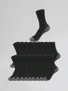 1/10/20 Pairs Men/Women Work Socks With Heel Cushion, Breathable Soft Comfortable Crew Socks For Daily, Casual, Sports Wear