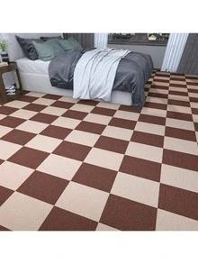 10/20/50 Pieces Self-Adhesive Carpet Floor Tiles - Easy To Cut And Match For Office Or Balcony Decor, Slip Floor Tile For Living Room, Bedroom, Study, Home Floor Decoration, Office Carpet, 11.81in Spliced Floor Mat