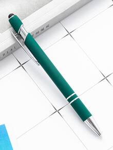 50pcs Customized Text/Logo Luxury Aluminum Barrel Retractable Stylus Striped Ballpoint Pen, Engraved Inspirational Text, Personalized Wedding/Employee/Teacher/Student/Coworker/Halloween Gift,Office Decor,Diy ,Bulk Customization - 多色/圈筆 - 查看 137