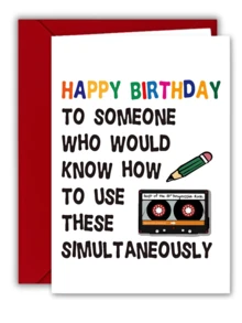 1 张，有趣的生日贺卡宴会礼品礼品卡，适合家庭朋友男士/女士 10 12 20 30 38 40 42 50 52 60 62 70 75 80 82 90 岁友谊礼物派对同学先生/女士有趣的家庭儿子女儿 - 彩色 - 查看 9