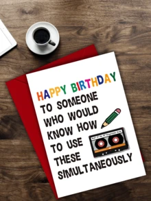 1 张，有趣的生日贺卡宴会礼品礼品卡，适合家庭朋友男士/女士 10 12 20 30 38 40 42 50 52 60 62 70 75 80 82 90 岁友谊礼物派对同学先生/女士有趣的家庭儿子女儿 - 彩色 - 查看 5