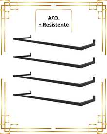 Arara de Parede 60cm Cabideiro Organizador de Roupas Loja Closet Quarto Cabide