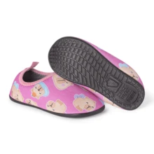Children's Aqua Shoes 19-28 Neoprene Non-Slip Easy Fit Lightweight Beach Pool Park Water Sand Duck Way Flexible Unisole Sneakers Sock - 藕粉色 - 查看 11