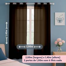 Curtains - Rust Brown - View 3