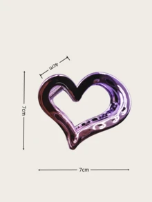 6pcs/4pcs/3pcs/2pcs/1pc New Metallic Dual-Tone Heart Shaped Hair Clips, Sweet Hairpin For Bun, Everyday Wear Cute Hair Accessories Winter Hair Clutch Elegant Claw Clips