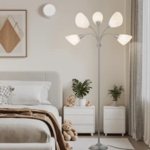 HonoDing Medusa Floor Lamp, Multi Head 5 Light Floor Lamps For Living Room With 5 Lampshade,Home Decor Adjustable Gooseneck Reading Standing Lamp For Bedroom,Office,Kids,Classroom,Light Shade,Halloween Decorations,Decorations For Your Room,Christmas Decorative Lights - US A Type Plug(110-127V) - View 1