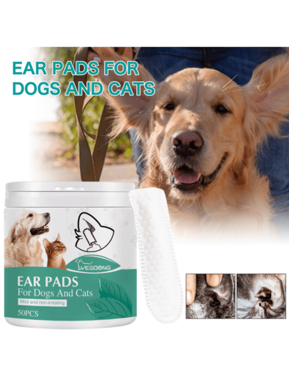 1 Stück Fingertücher zum Ohrenreinigen für Hunde, Katzen und Haustiere, entfernt Schmutz (zufällige alte/neue Version)
