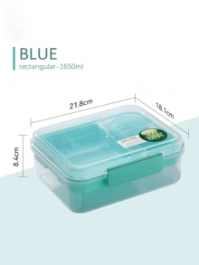 42oz/55oz Caja bento transparente con compartimento para salsa, recipiente de almacenamiento de alimentos de 3 capas de gran capacidad, tapa con asa portátil, material sellado a prueba de fugas, apto para microondas, adecuado para escuela, oficina, trabajo, picnic, campamento, viajes, adultos y niños, caja de almuerzo ideal para volver a la escuela - Multicolor - Ver 16