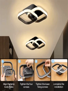 1PC Modern Adjustable Ceiling Light, 3 Colors, LED Ceiling Light, LED Living Room Light, Suitable For Living Room, Office, Bedroom, Kitchen, Bedroom, Very Suitable For Holiday Office, Bedroom, Hotel, Party, Restaurant Decoration - Multicolor - View 6