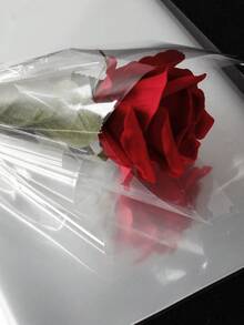 1-2Roll Clear Cellophane Wrap Roll, Transparent Flower Bouquet Wrapping Paper, Plastic Dust-Proof Wrapping Paper For Gift Baskets, Flowers, Arts & Crafts, Snacks And Treats - Clear - View 3