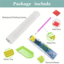 1 pièce Kit de peinture diamant 5D, sans cadre - Peinture de fille d'anime au point de forage, mosaïque de point de croix acrylique ronde sans cadre, décoration parfaite pour la maison, cadeau, convient aux adultes et aux débutants, cadeau d'anniversaire et de fête DIY