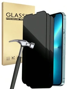 3pcs Anti-Spy Tempered Glass Screen Protector, Compatible With Apple 6/6s, 7/8/Plus, X/Xs/XS Max, 11/11 Pro/11 Pro Max, 12 Mini/12/12 Pro/12 Pro Max, 13/13 Mini/13 Pro/13 Pro Max, 14/14 Plus/14 Pro/14 Pro Max, 15/15 Plus/15 Pro/15 Pro Max, Black Framed Full Screen Privacy Protection Film - Black - View 11