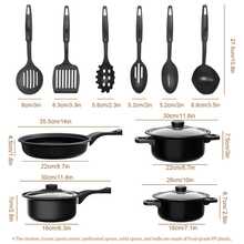 Lislark 13pcs Camping Cooking Set, Essential Items For Camping Cooking, Including Kitchen Tools, Suitable For Outdoor Activities Such As RV Camping, Picnics And Barbecues. - Black - View 4