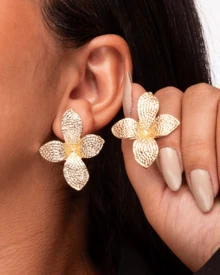 Women Stud Earrings - Vàng - Xem 1