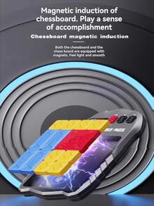 超强逻辑思维华荣路滑动电子拼图积木智能益智玩具，500个难度级别，由易到难，挑战模式支持多人竞技，儿童益智玩具，男孩女孩皆宜的礼物 - 彩色 - 查看 4