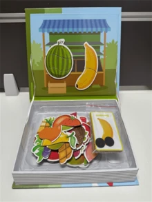 Livre de puzzle magnétique éducatif pour enfants, assemblage et combinaison libres, améliore la coordination main-œil, cultive la créativité, jouet interactif cadeau pour garçons et filles - Multicolore - Voir 10