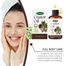 Organic Castor Oil, Skin & Body Nourishing, Moisturizing, Eyebrow & Hair Care, Massage Oil