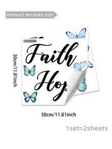 1 buc autocolant de perete grafic cu fluture și slogan, autocolante, decal de perete, decal vinil pentru decorațiuni interioare, articole de decor de primăvară, reîmprospătează-ți casa, autocolante decorative Rama