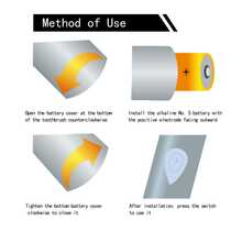 Ultrasonic Electric Toothbrush - Effectively Cleans Teeth And Gums, Comes With Replacement Brush Heads, Suitable For Household Use, Multiple Colors Available, Makes A Great Gift - Blue - View 7