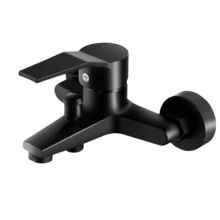 Zinc Alloy Basin Faucets Chrome Wall Mounted Hot Cold Water Mixer Tap Dual Spout Single Handle For Bathroom Shower Basin