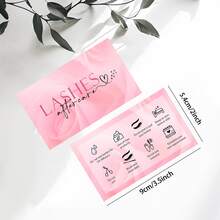 50 张粉色睫毛后期护理卡 | 专业睫毛延长和护理技巧，哑光效果，3.5 英寸 X 2.1 英寸 - 非常适合 Amazing Lashes Studio - Lash Aftercare Cards - 查看 2