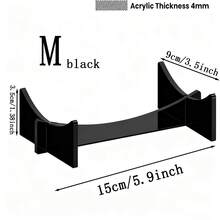 1pc Transparent/Black Acrylic American Football Display Stand, Sports Collectible New Showcase, Transparent Stand, Create Sports-Themed Home Decor, For Commemorating Sports Gloves