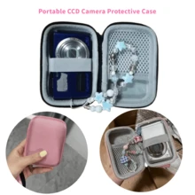 Estuche para reproductor MP3, Estuche para cámara CCD mini, Bolsa de almacenamiento de EVA adecuada para reproductor MP3 NW-A306, auriculares, cable de datos, cargador, unidad USB | Caja de almacenamiento de cámara CCD, adecuada para viajes y vacaciones, esenciales de viaje, estuche de cargador, accesorios de cámara digital, organizador de cables, organizador electrónico, impermeable, portátil para tecnología, para mujeres, para hombres