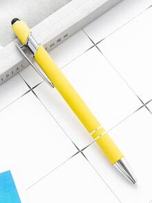 50pcs Customized Text/Logo Luxury Aluminum Barrel Retractable Stylus Striped Ballpoint Pen, Engraved Inspirational Text, Personalized Wedding/Employee/Teacher/Student/Coworker/Halloween Gift,Office Decor,Diy ,Bulk Customization - 多色/圈筆 - 查看 25