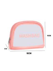 Waterproof Transparent PVC Washbag For Hygiene, Travel And Organization - Rose Red - View 5