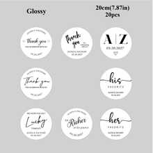 4-26厘米定制贴纸标签，带文字的个性化字母组合贴纸，防水贴纸，多种尺寸可选，不易褪色，是完美的婚礼回礼，可作为宾客礼物、感谢贴纸、手工婚礼贴纸、零食袋贴纸、甜点回礼贴纸、送给男士/女士的礼物、定制婚礼配饰，以及“永恒的爱”主题贴纸。 - Glossy-waterproof - 查看 23