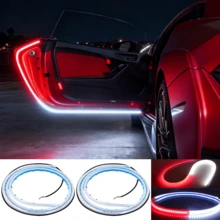 1 Pair, 120cm/48 Inches Car Side Door Warning LED Strobe Light Bar, Red And White, Suitable For Most Cars SUV Trucks, Auto Accessories, Holiday Gifts - 120cm/48 inches car side door warning LED - 查看 4