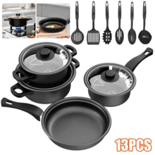 Lislark 13pcs Camping Cooking Set, Essential Items For Camping Cooking, Including Kitchen Tools, Suitable For Outdoor Activities Such As RV Camping, Picnics And Barbecues. - Black - View 10