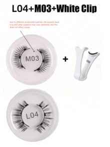 1对磁性假睫毛套装，可重复使用，无需胶水，日式假睫毛，自然纤长蓬松，貂毛柔软，眼部化妆工具，适合美容旅行