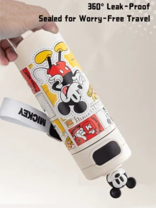 Disney Mickey Straight Drink Cup 430ml, Cute Top Figure, Cartoon Tumbler, Daily Hydration, Travel Friendly, Leak-Proof Lid, Gift For Animation Fans, Desk Essential, Kawaii Drinkware, Collectible Cup, Backpack Fit, Gym Companion, Limited Edition, Mickey Lover, Fun Hydration, Adorable Gift